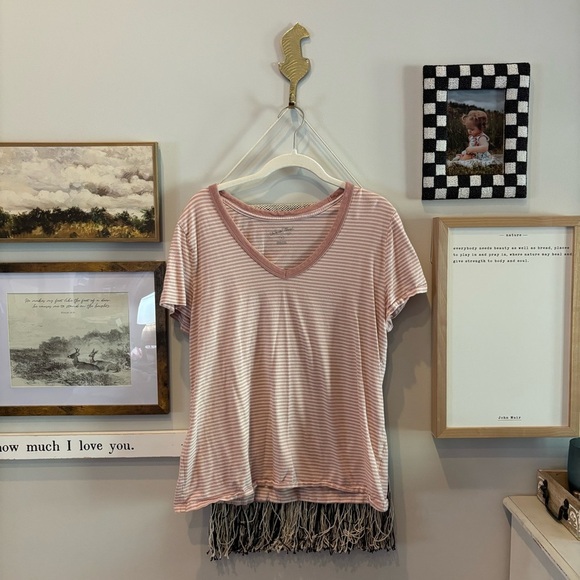 universal thread striped cotton fitted tee - Picture 2 of 6